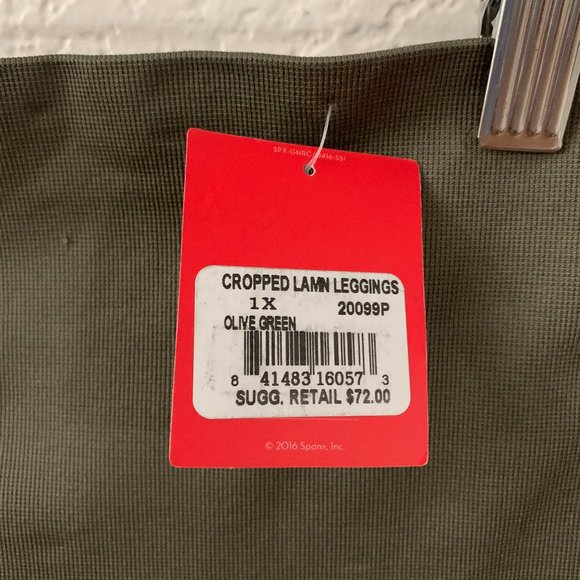 Spanx Cropped Lamn Leggings Olive Green Size 1X NWT - Picture 8 of 10